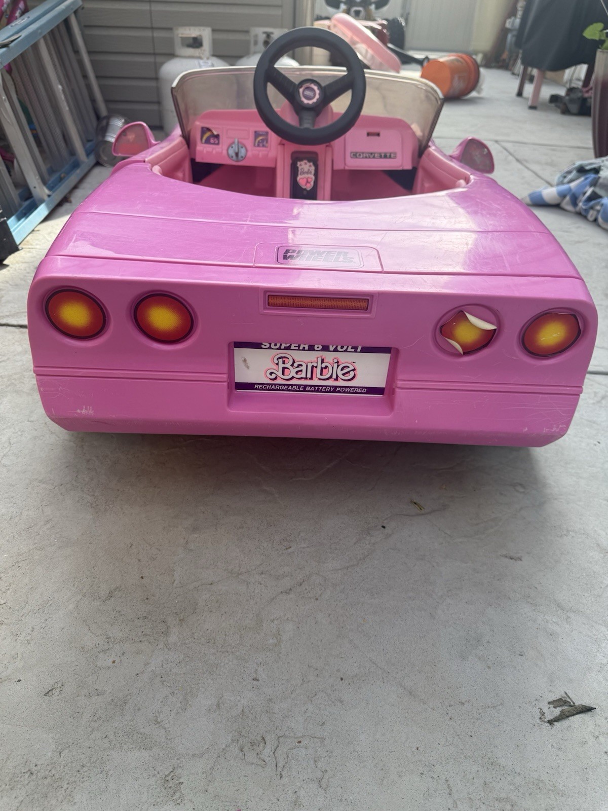 Power Wheels Barbie Corvette Pink Battery Operated Ride-On Toy