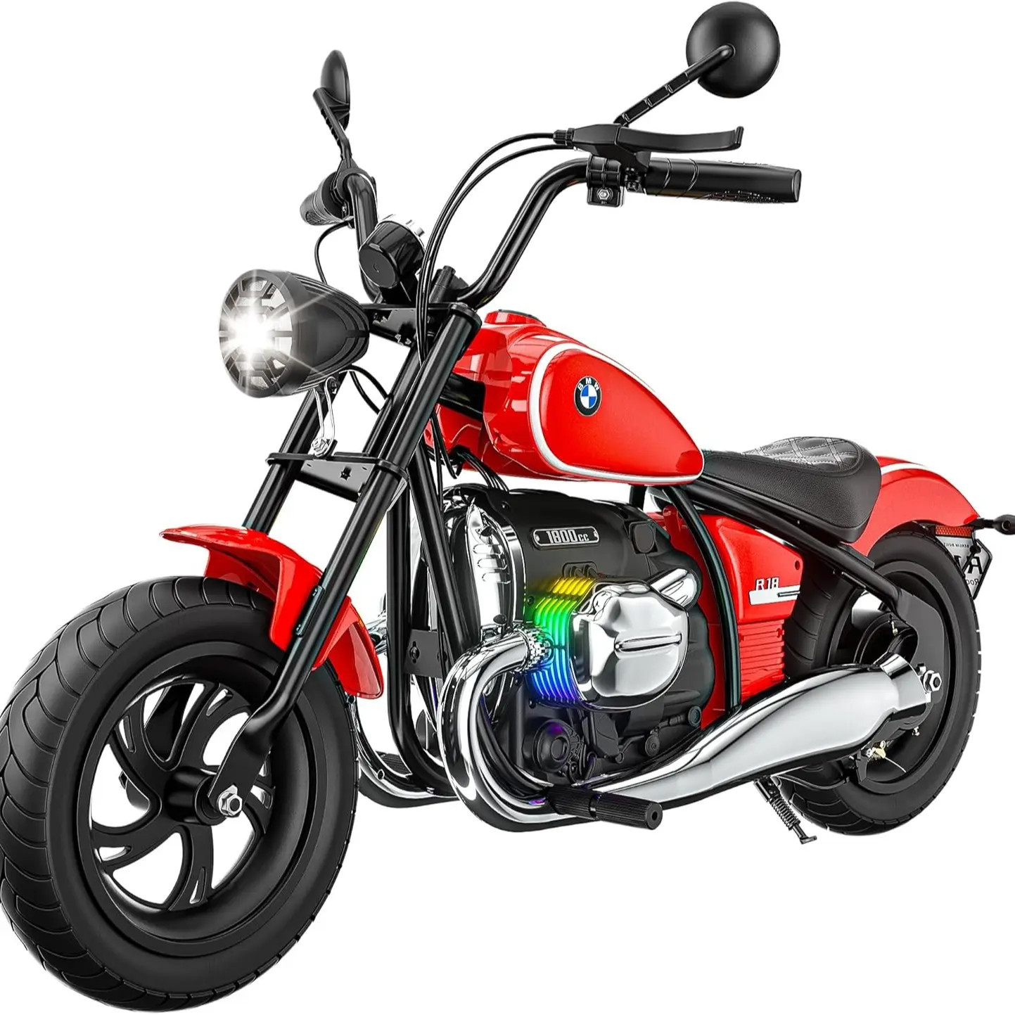 Licensed BMW 24V Electric Motorcycle for Kids 5+, Kids Electric Dirt Bike W/Peak