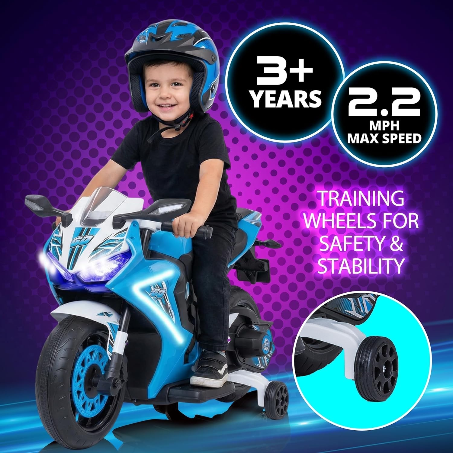 Toddler Bike with LED Headlights – Realistic Sound Effects