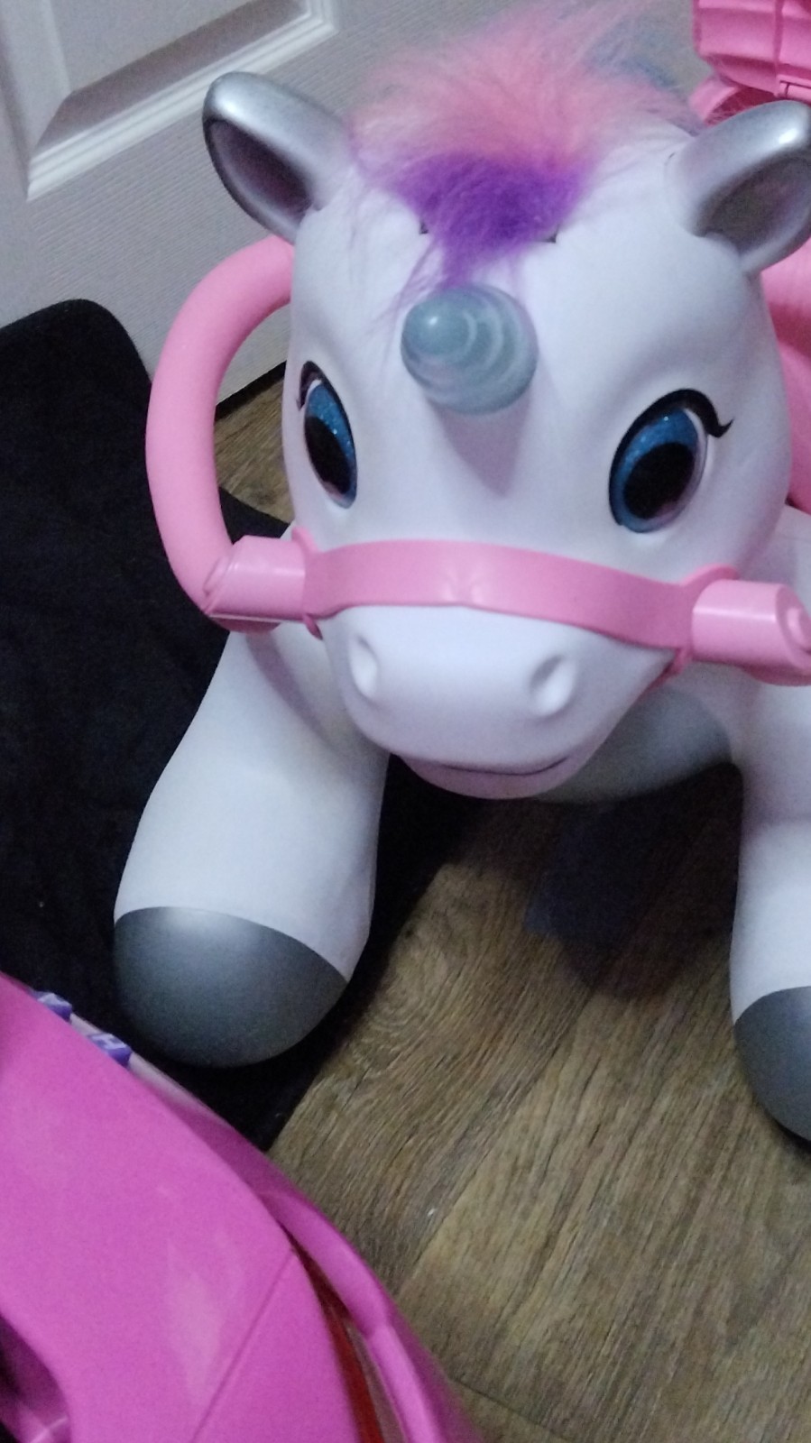 Pink and White Battery Operated Ride-On Unicorn Toy for 1-4 Years Animal Theme