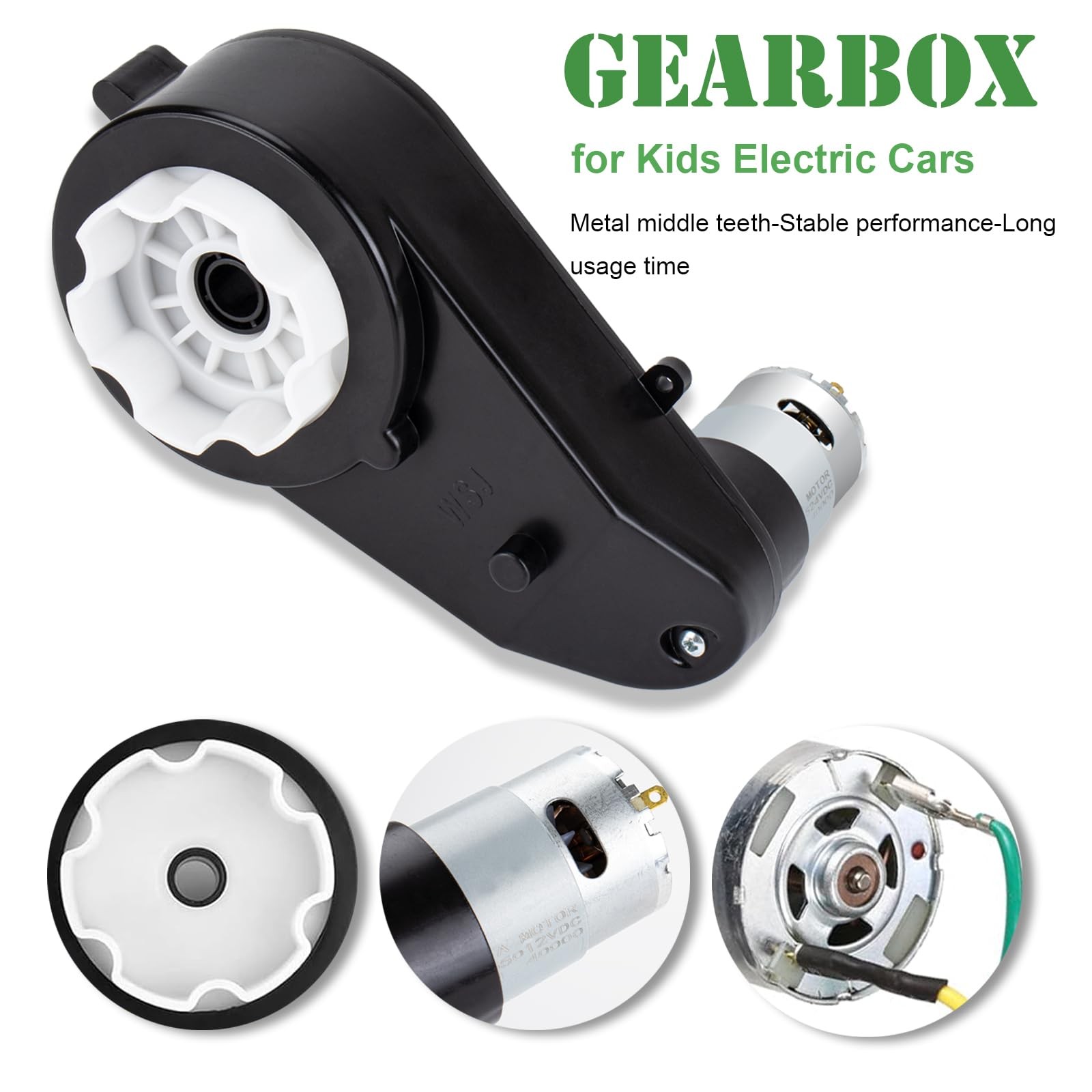 Pcs 12V 40000RPM Powered Wheels Motor Gearbox for Kids Ride On Car Toys