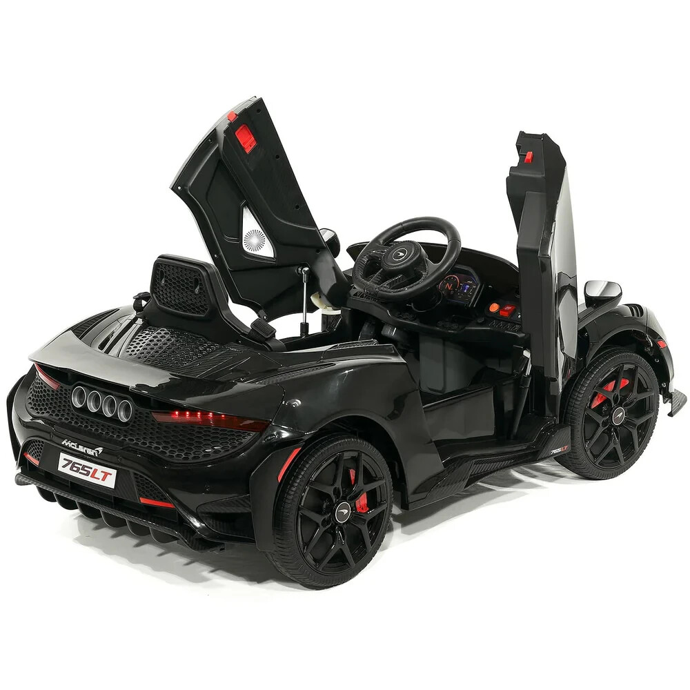 Licensed McLaren 765LT KIDS Ride On Sports Car 12V Rubber Tires Lights Music+ RC