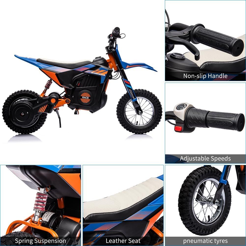 24V Kids Ride On Motorcycle Electric Off Road Motocross with 250W Strong Motor
