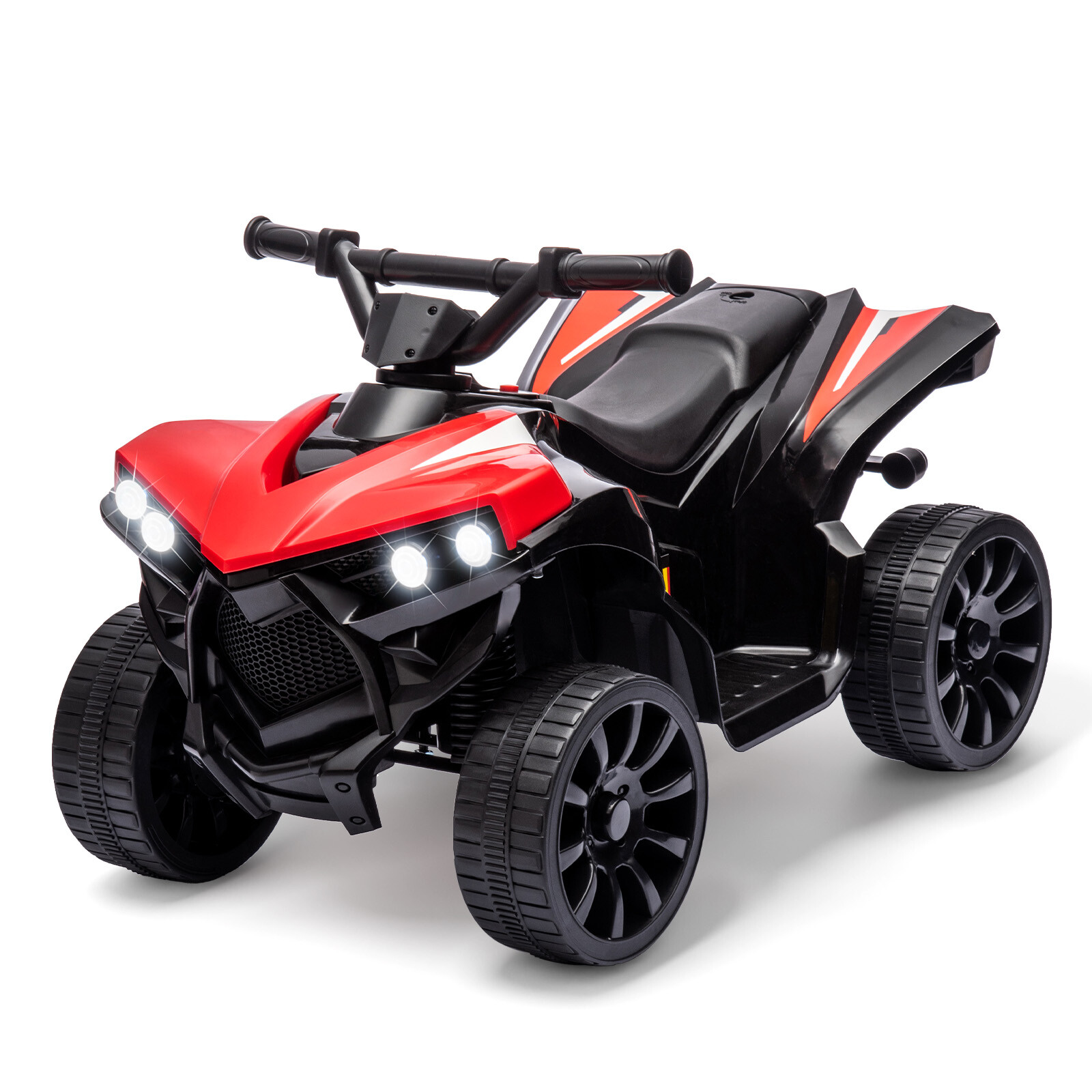 Kids Ride on Toy Car, 6V Battery Powered Quad Electric Vehicle with LED Lights