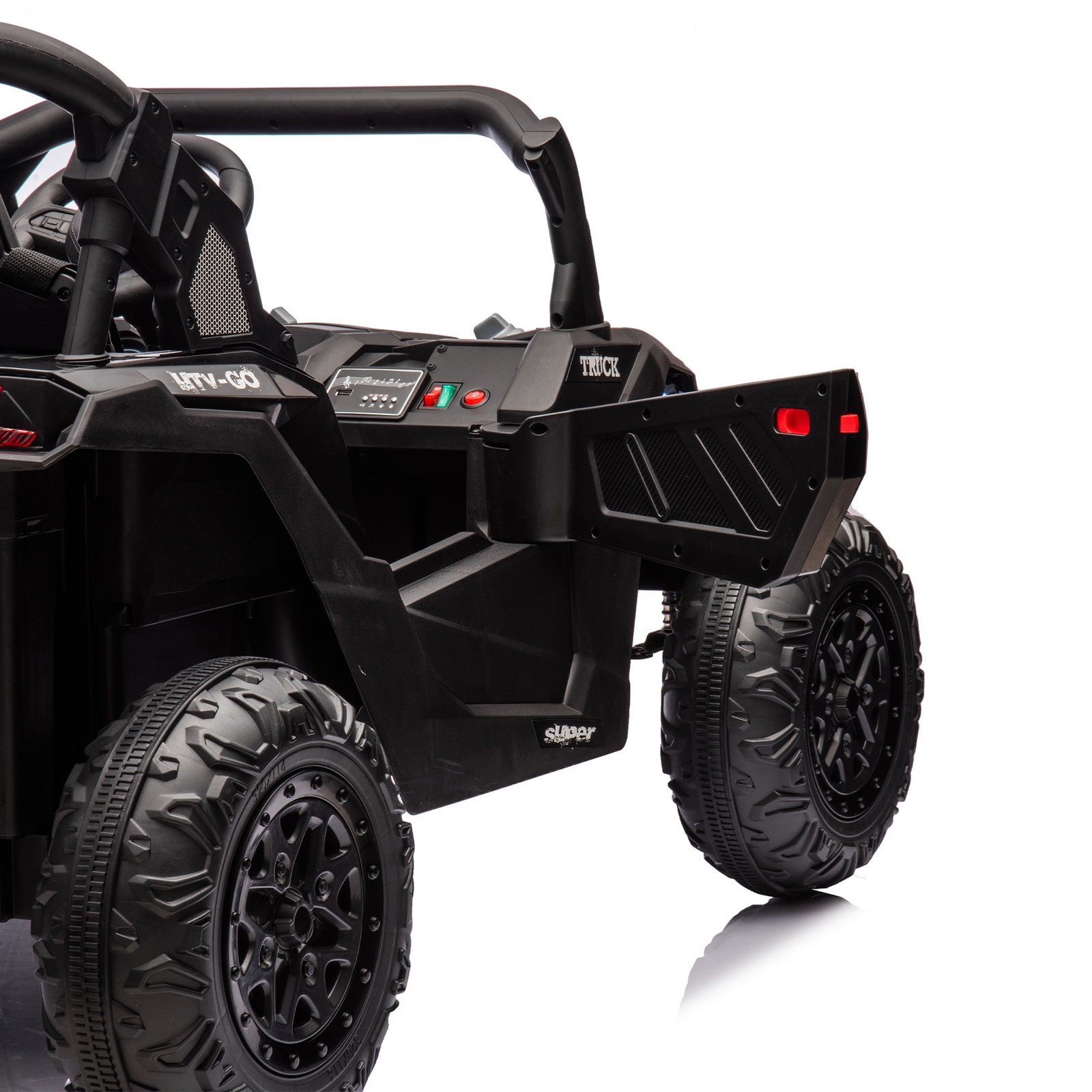 24V 7Ah Kids Ride On Rally UTV Car Parents Control 4-Wheel Suspension LED Music
