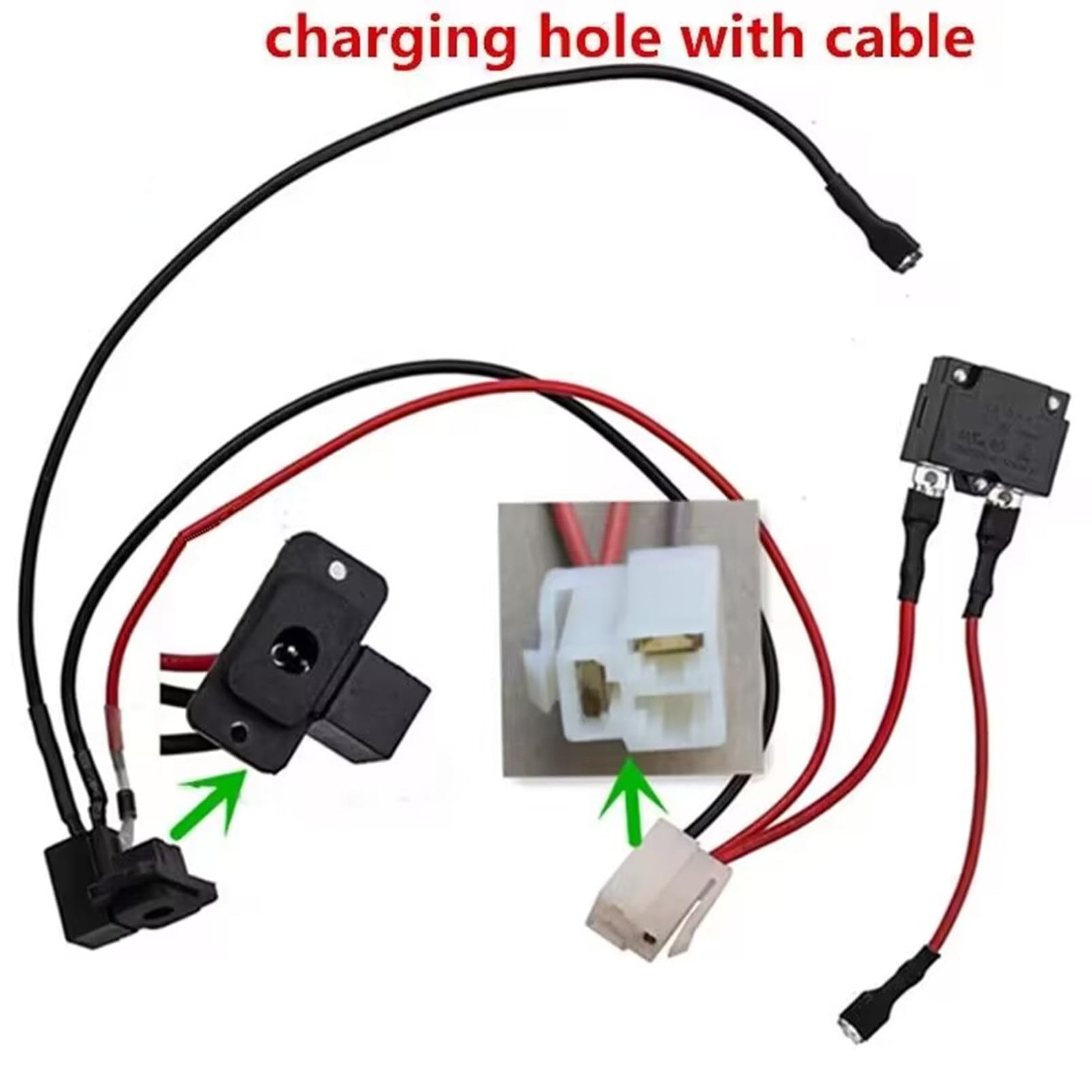 Charging Hole for Children Electric Vehicle 6V 12V Round Charging Port for Ch…