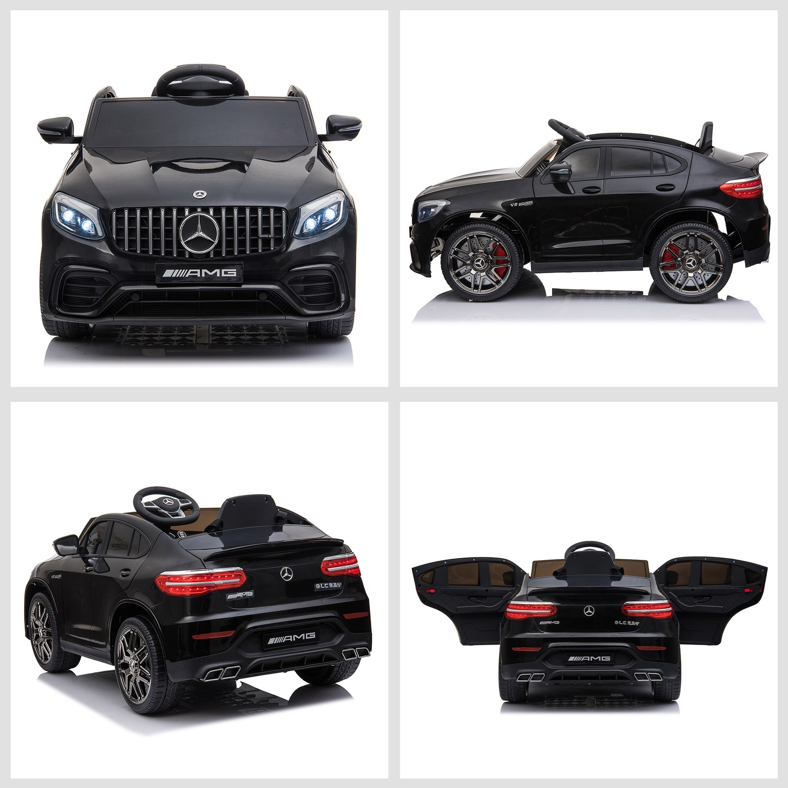 12V Ride On Toy Car for Kids with Remote Control, Black