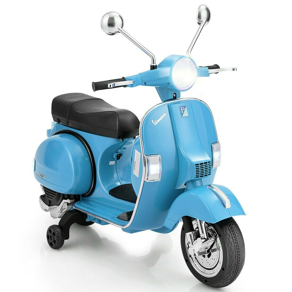 6V Kids Ride on Vespa Scooter Motorcycle with Headlight