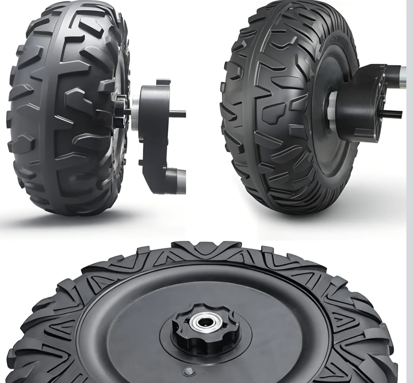 2Pack 33CM/13” EVA Solid Compound Tire for Power Wheels Ride on Car ﻿Alligator