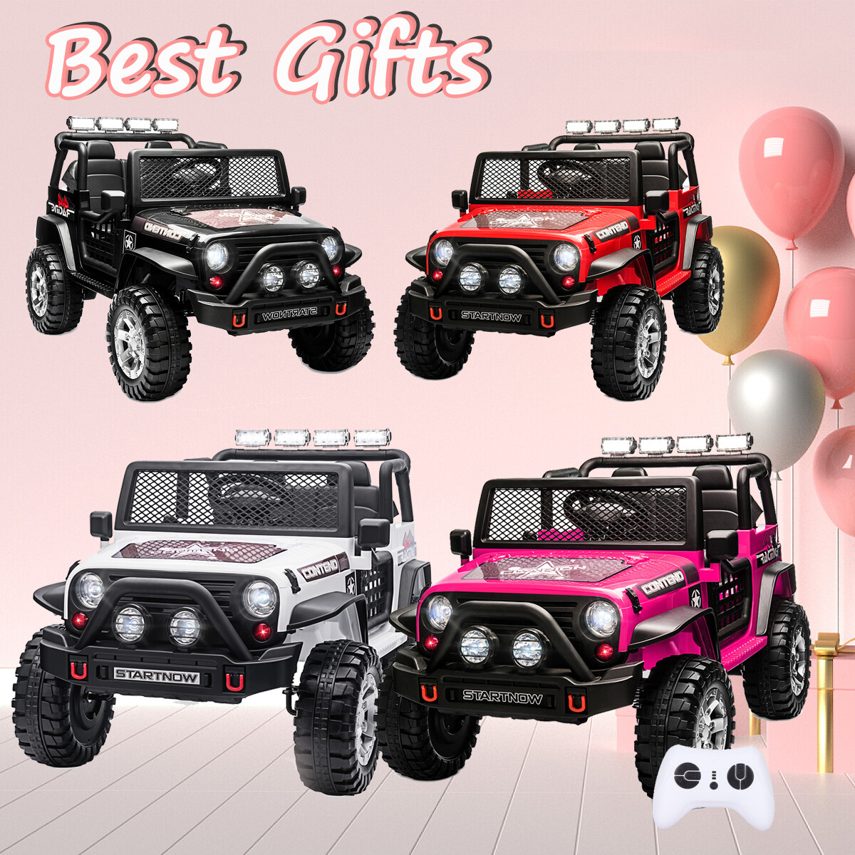 12V Kids Ride On Car Jeep 2 Seater Electric Vehicle Toy Gifts w/ Remote Control