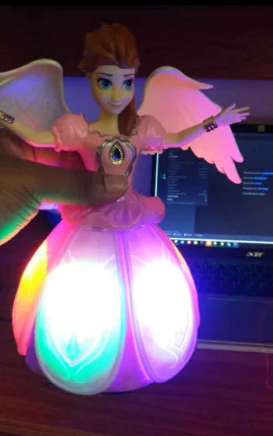 Dancing Angel Lighting Music Rotate Beautiful Doll Robot Toy Best Gift For Girls