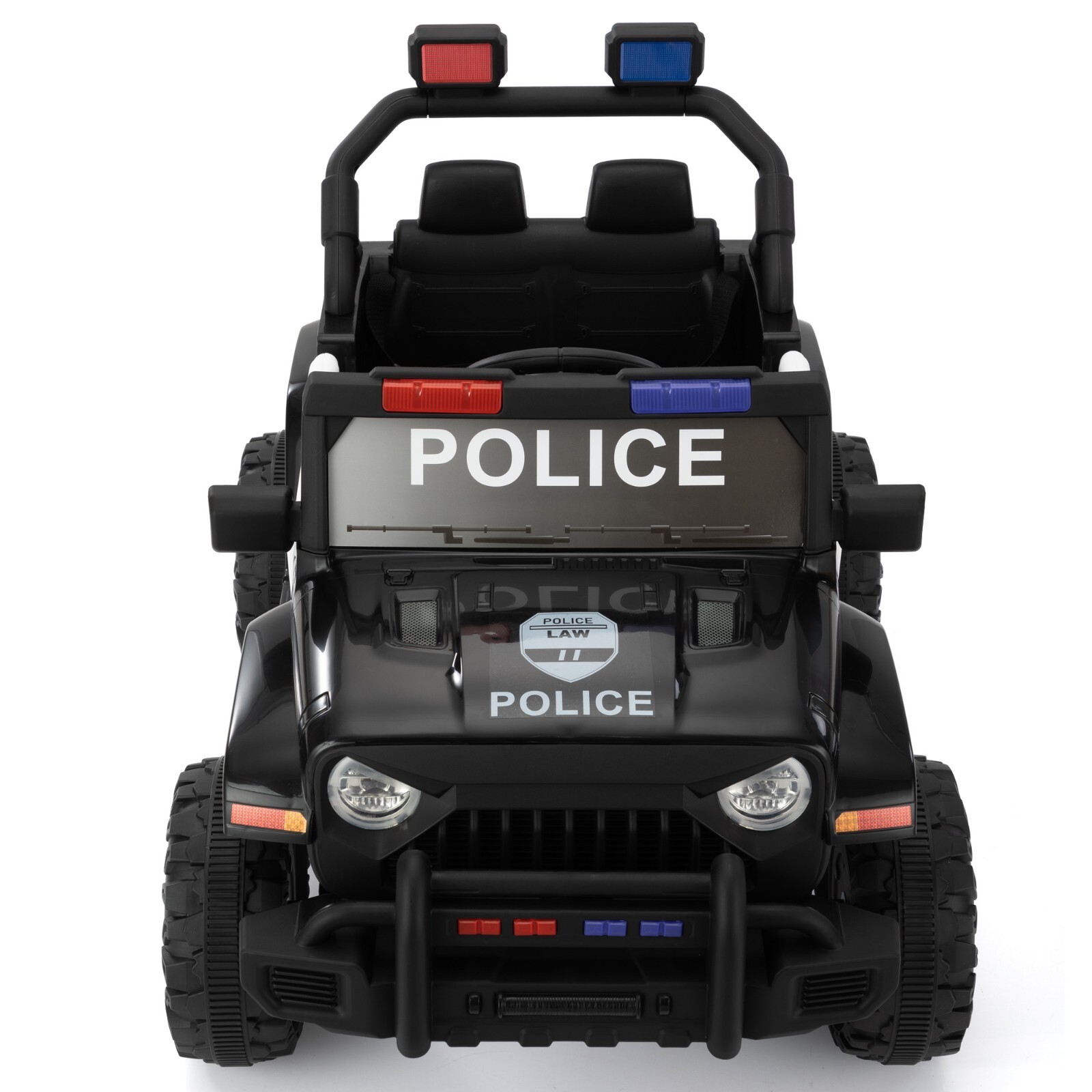 12V Police Car Ride-on Truck, Battery-Operated Electric Vehicle for Kids w/Music