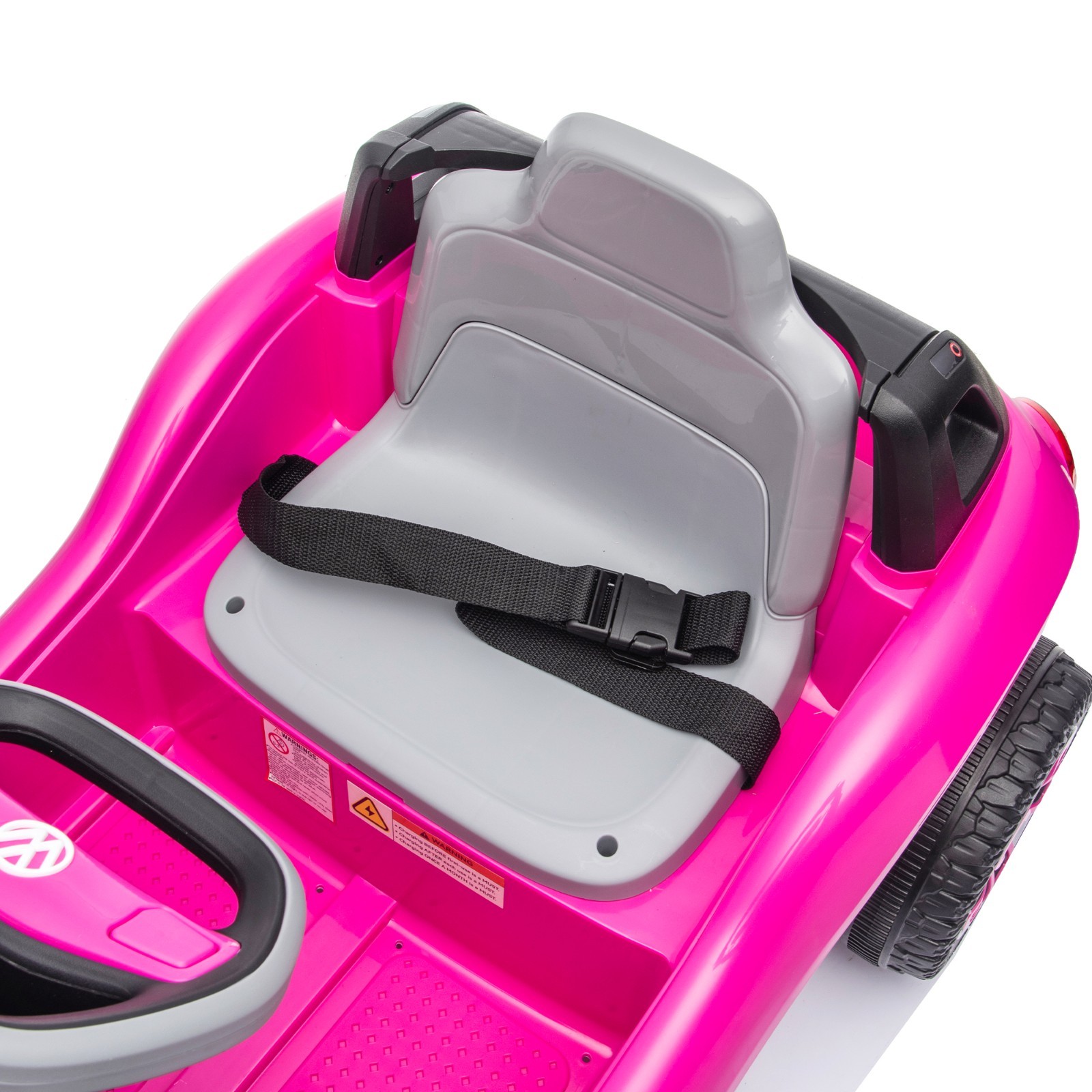 Licensed Volkswagen Beetle Ride on Car for Kids 12V Electric Toy W/ Remote, Pink