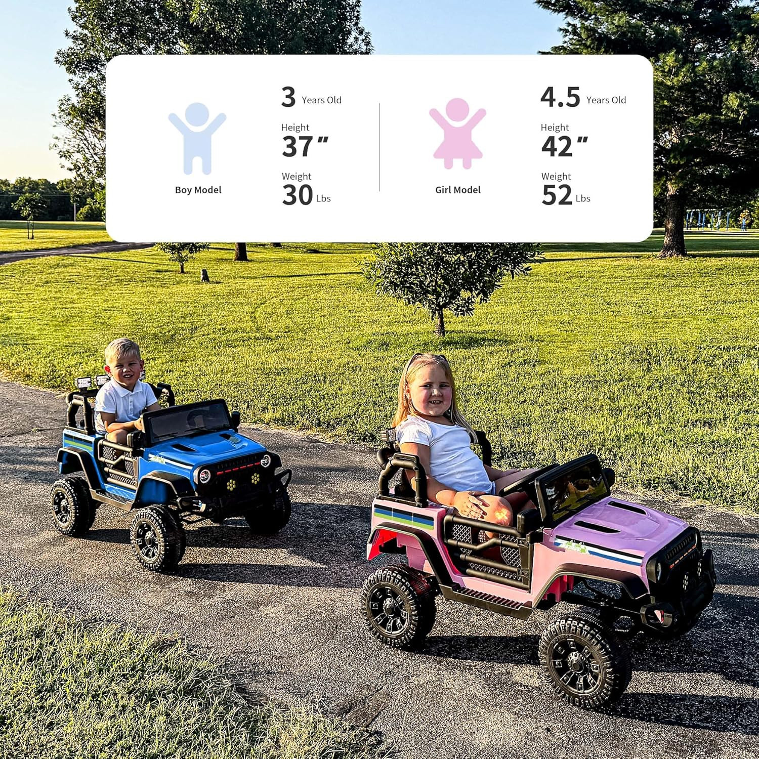 24V Kids Ride on Car, Kids Electric Vehicles Car Ride on Toy Truck for Toddlers