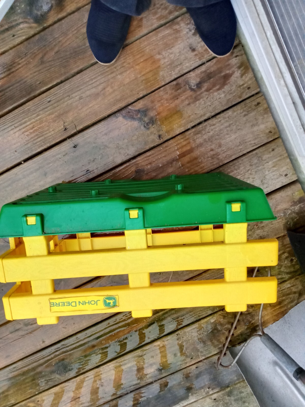 Peg Perego John Deere Tractor Trailer Cargo Box Only Replacement Yellow /Green