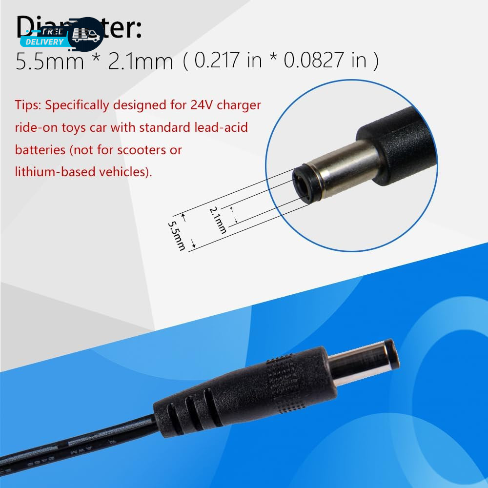 24V Charger for Ride on Toys 24 Volt Battery Charger for Ride on Car SUV Car.