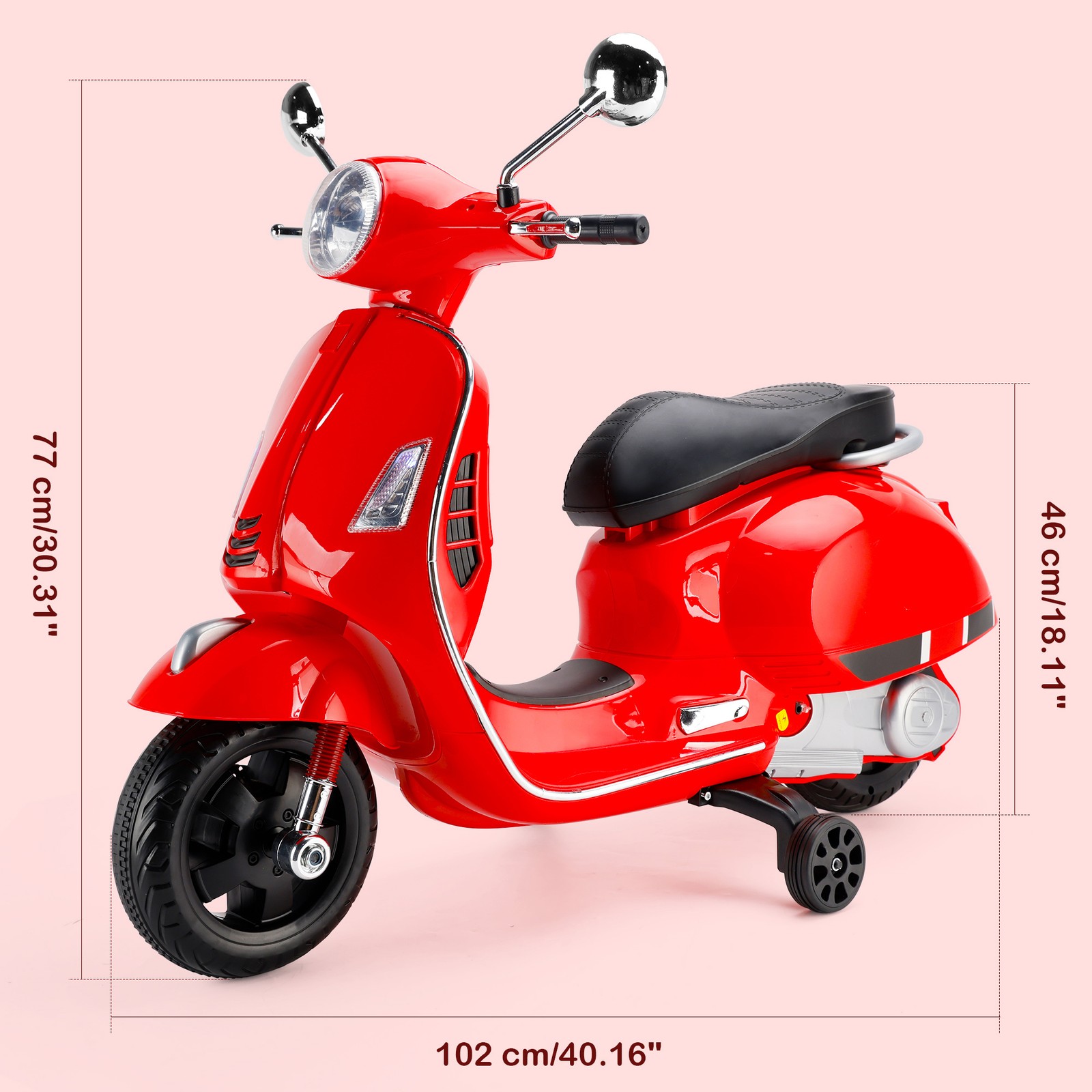 Dual Electric 6V Ride On Motorcycle Toy Car For Kid 3 Wheeler Toy Car Red E4