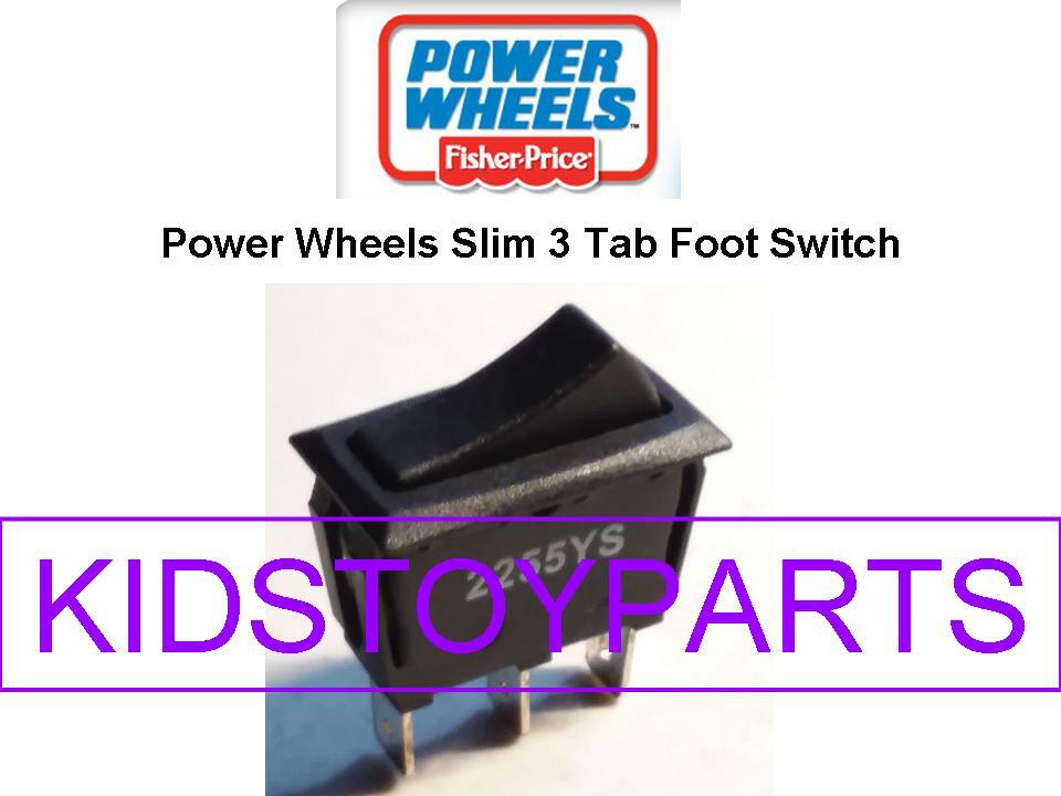 DYNATRAX Foot Rocker Switch 3 TAB PIN ALSO FITS Power Wheels 008011761 08010538