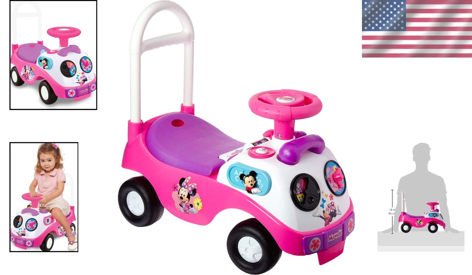 Minnie Mouse My First Activity Ride-On: Lights, Sounds & Educational Fun – Ag…