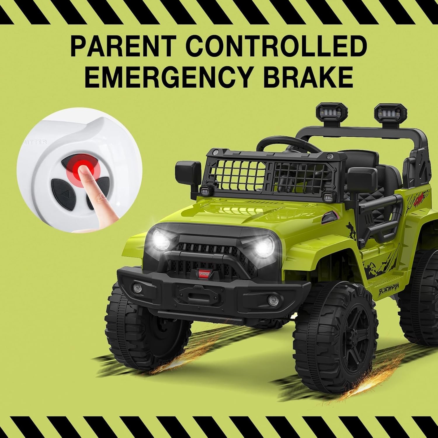 Ride on Truck Car, 12V Kids Electric Vehicles with Remote Control Spring Susp…