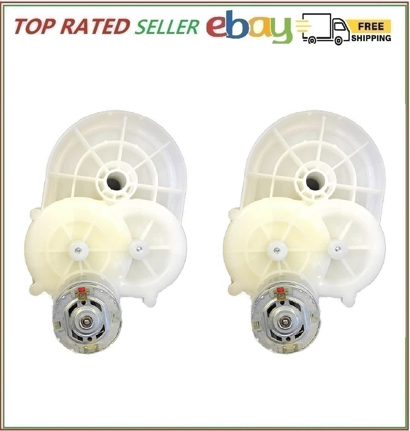 Peg Perego Official RZR/Gator 12V Motor Gearbox Replacement Kit White