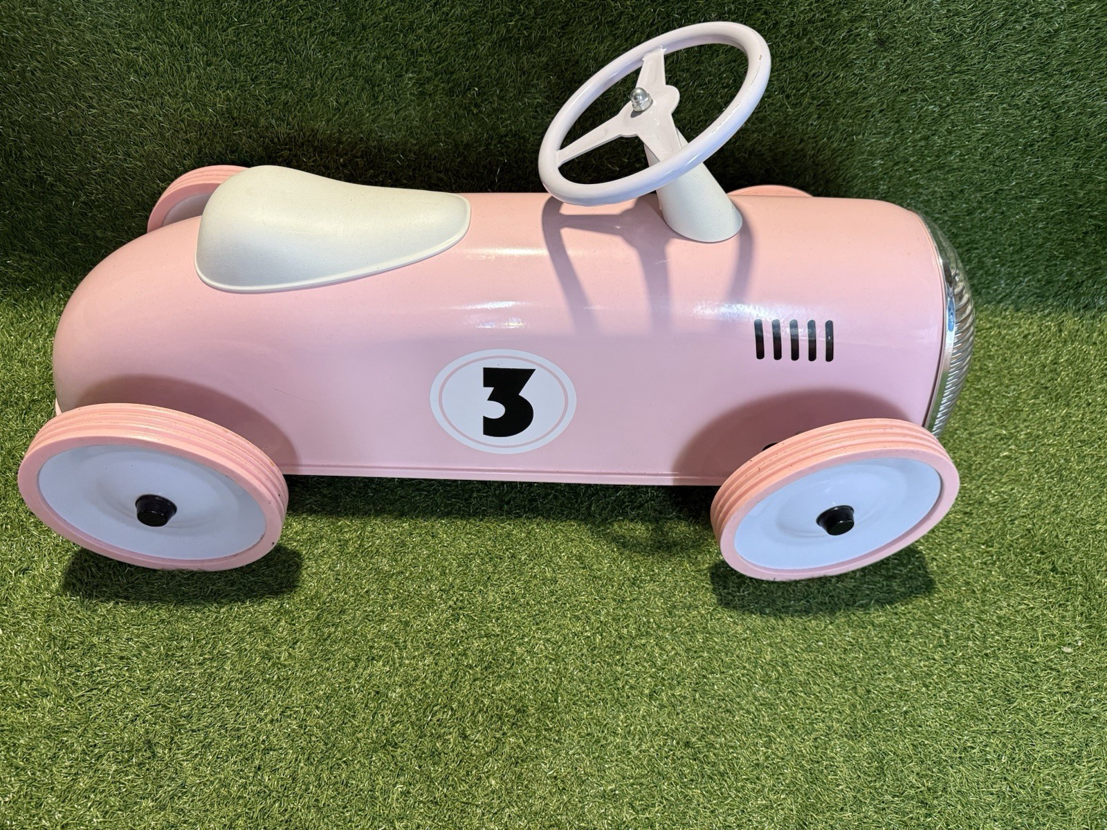 FAQ Schwarz Retro Pink Ride On Kids Car