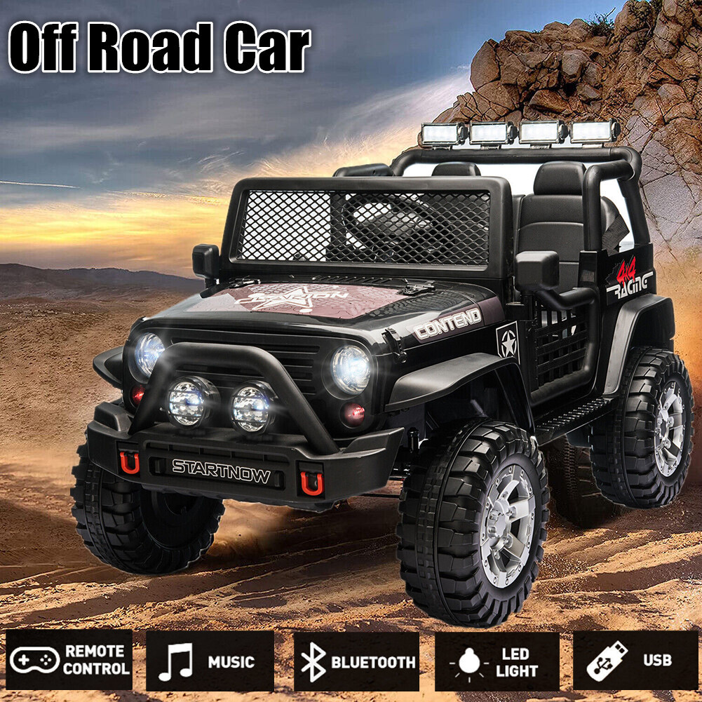 Electric 12V Kids Ride on Car Toy Truck Off Road Jeep 2 Seater w/Remote Control
