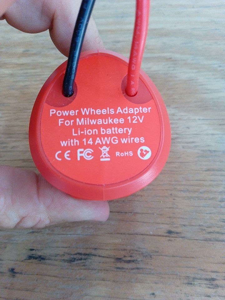Power Wheels Adapter For Milwaukee 12v