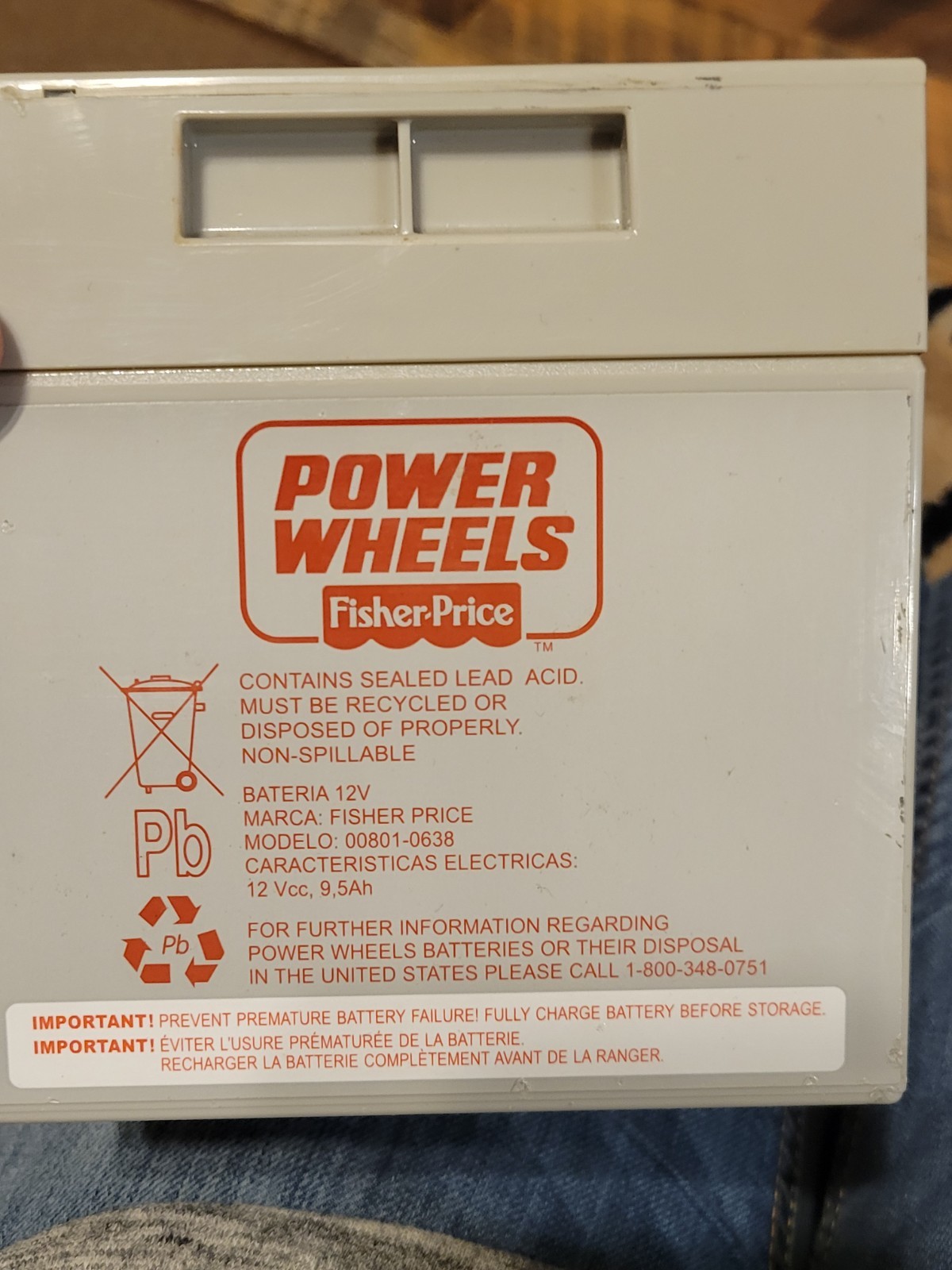 Power Wheels Gray Battery 12 Volt Expires June 2021 original Box Untested