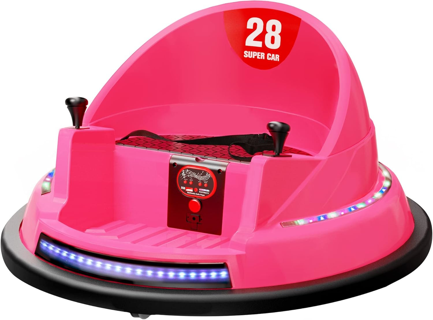 Bumper Car for Toddlers 2-8, 12V Toddler Bumper Car with Remote Control, Safety