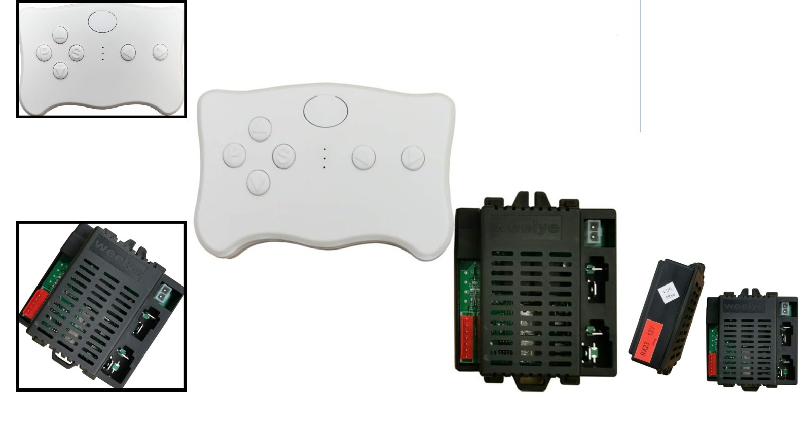 Compact 12V Bluetooth Remote Control & Receiver for Ride-On Toy Cars