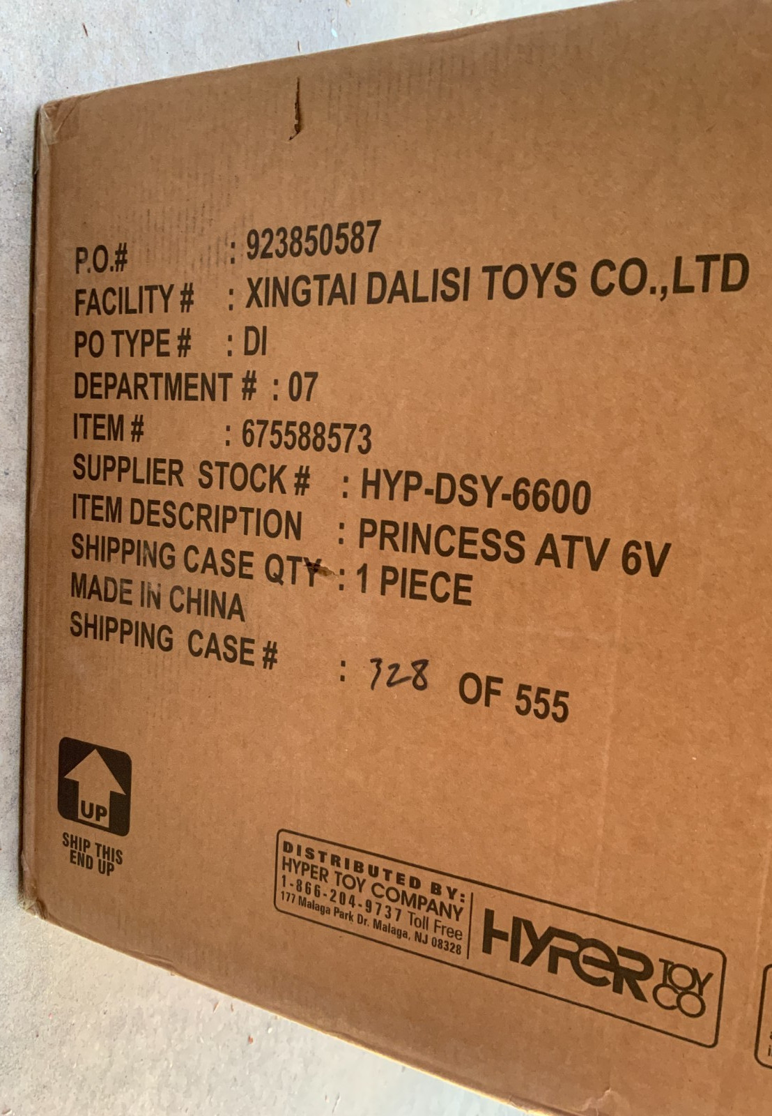 Hyper Girls’ Disney Princess 6V Battery-Powered Ride-On Quad, Age 18-36 Months