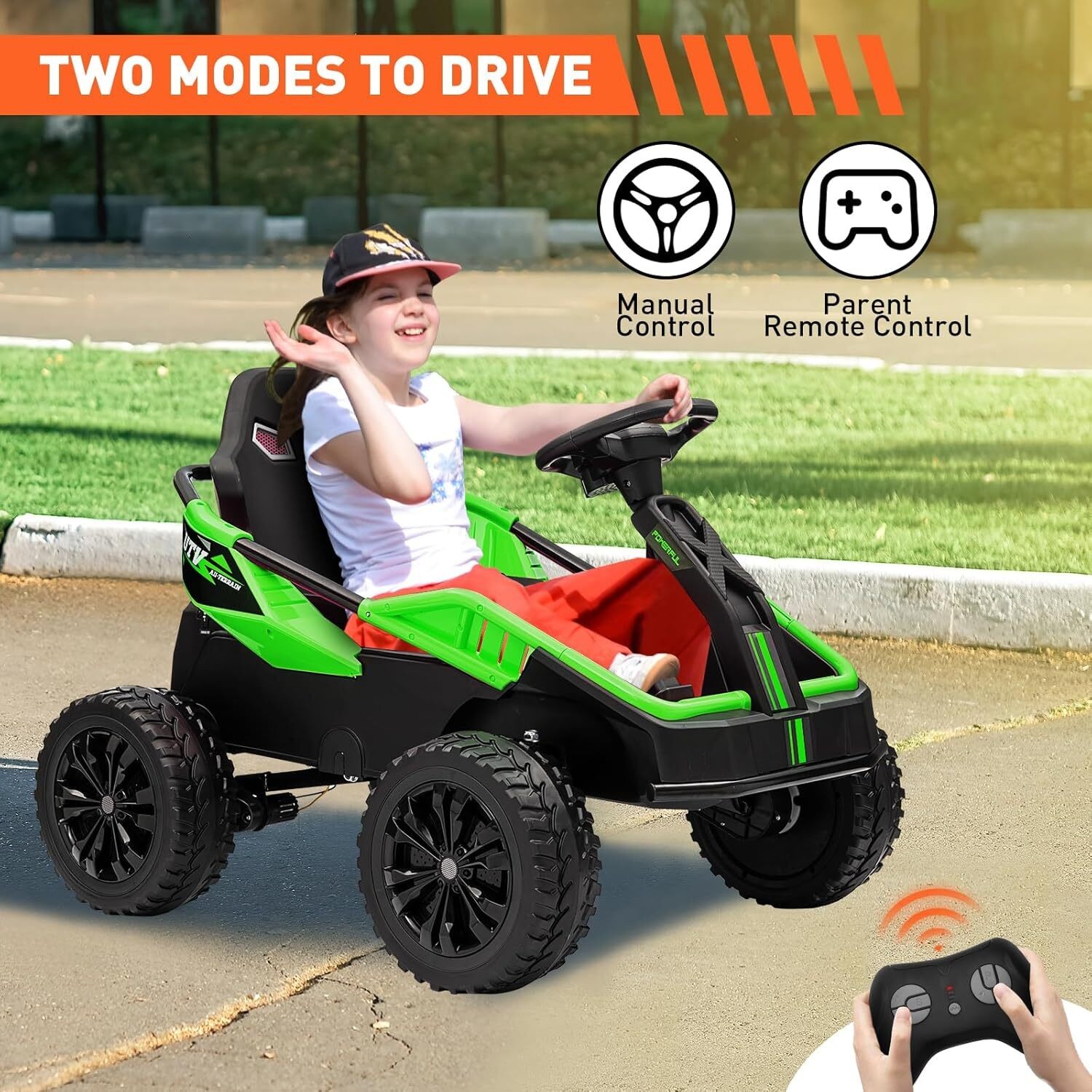 24V Ride On Toys 4WD Power 200W Motors Kids Electric UTV Car with Parent Control