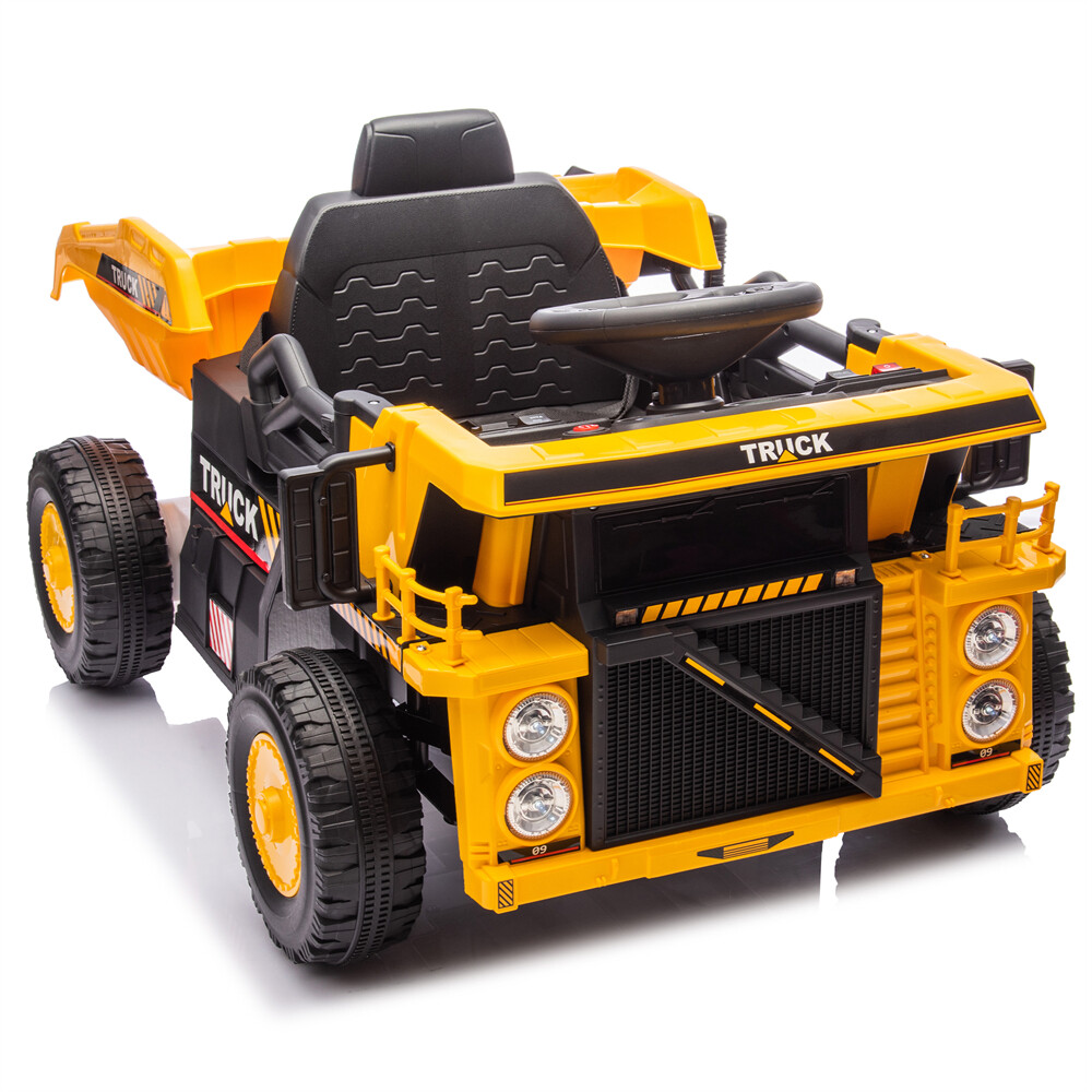 12V Kids Ride On Dump Truck W/ Remote Control 1.24-3.11MPH Kids Toy for Aged 3-5