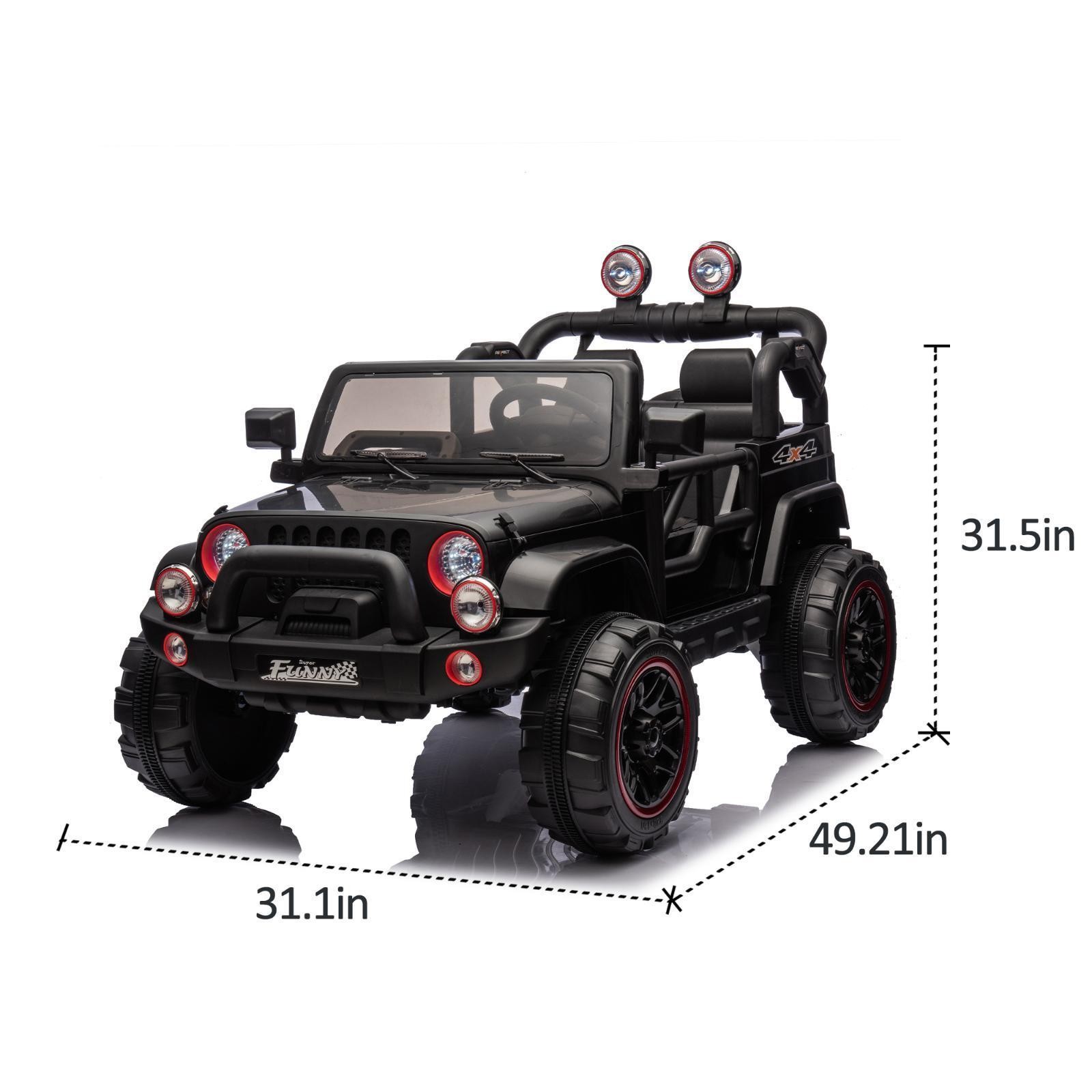 Kids Bikes Electric Ride on Car with Parental Remote Control Rear Trunk USB