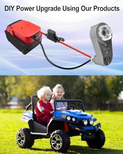 2Pcs 24 Volt RS775 High-Speed Motor Gearbox for Kids Ride-On Car, 280W