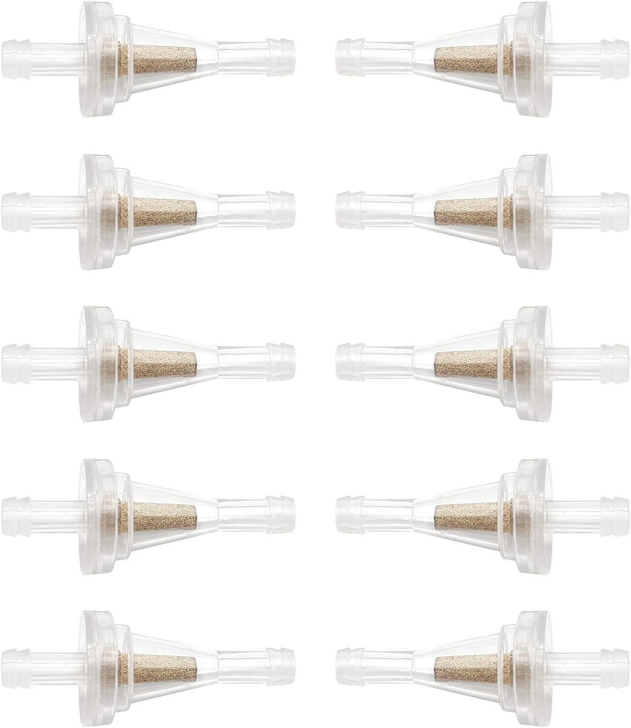 10Pcs 1/4 Inch Motorcycle Clear Gas Inline Fuel Filter Replacement for Dirt B…