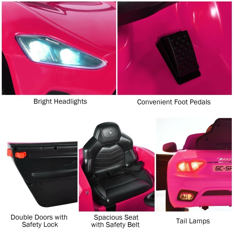 12V Kids Ride On Car Toddler Toy Girls Gift Remote Control w/ Lights Music Pink