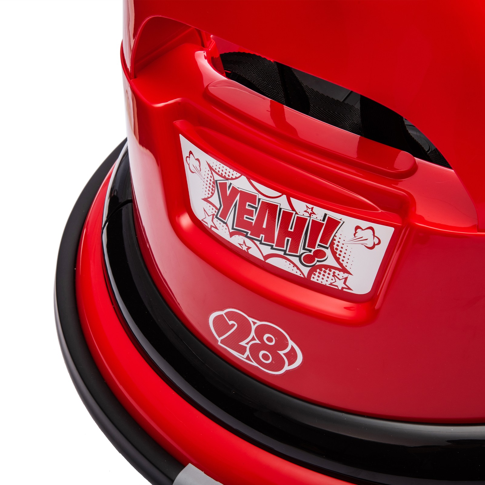 12V Ride on Bumper Car for Kids Electric Car for Kids 1.5-5 Years Old LED Red