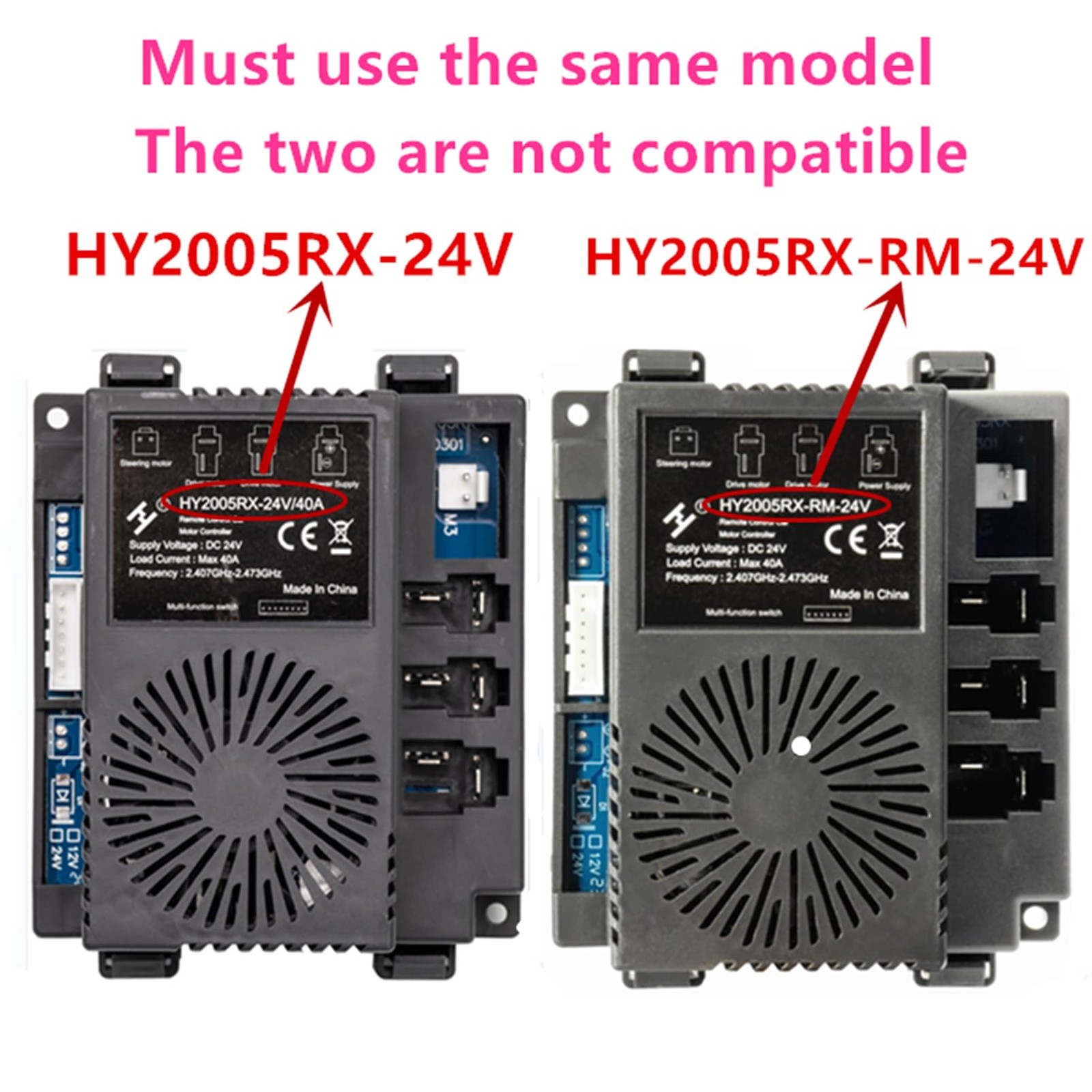 HY2005RX-24V 40A Mainboard Receiver Kids Powered Ride on car, Controller