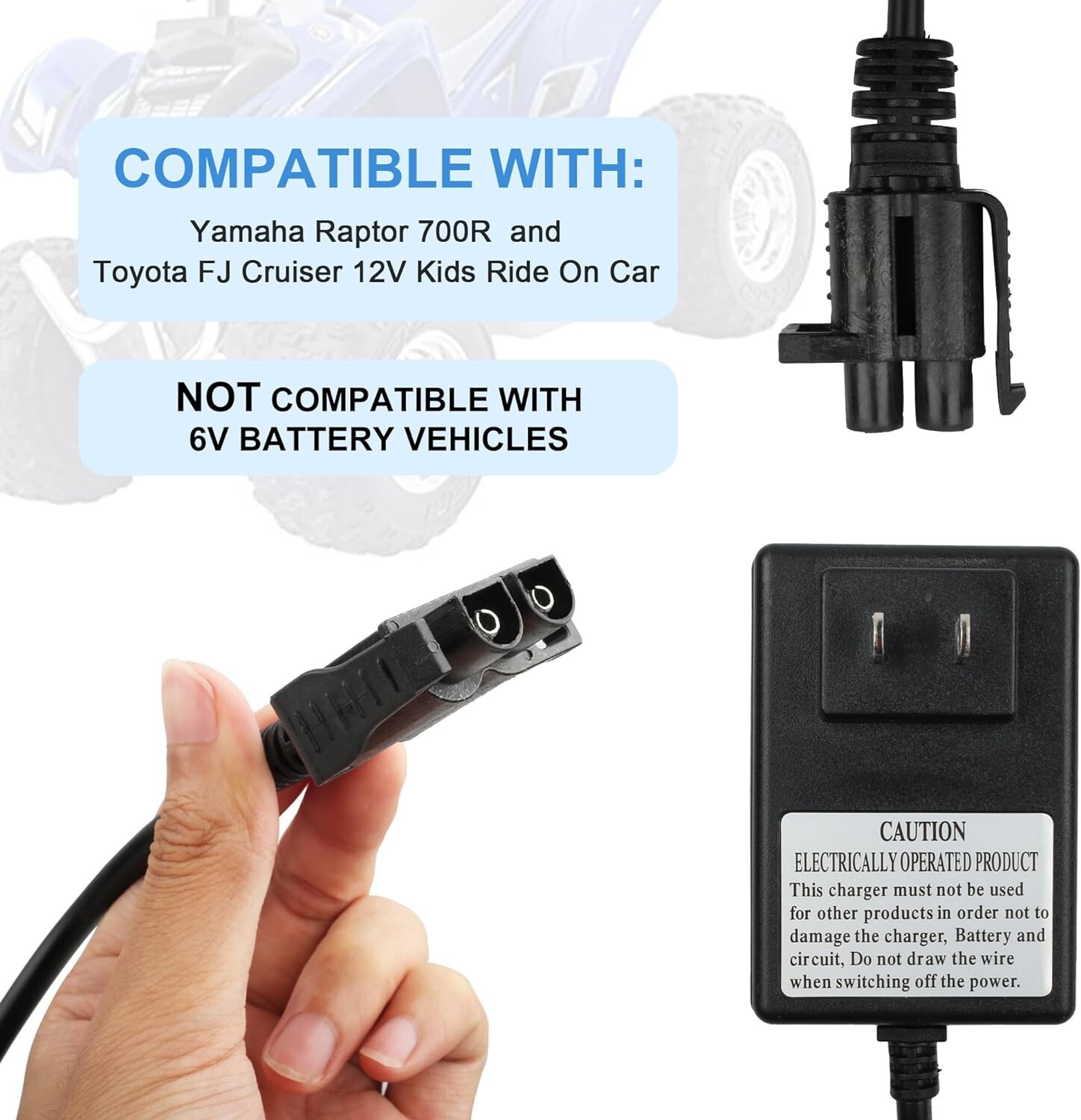 Universal 6FT Cable Length – Compatible 12V Battery Charger – Certified Safe