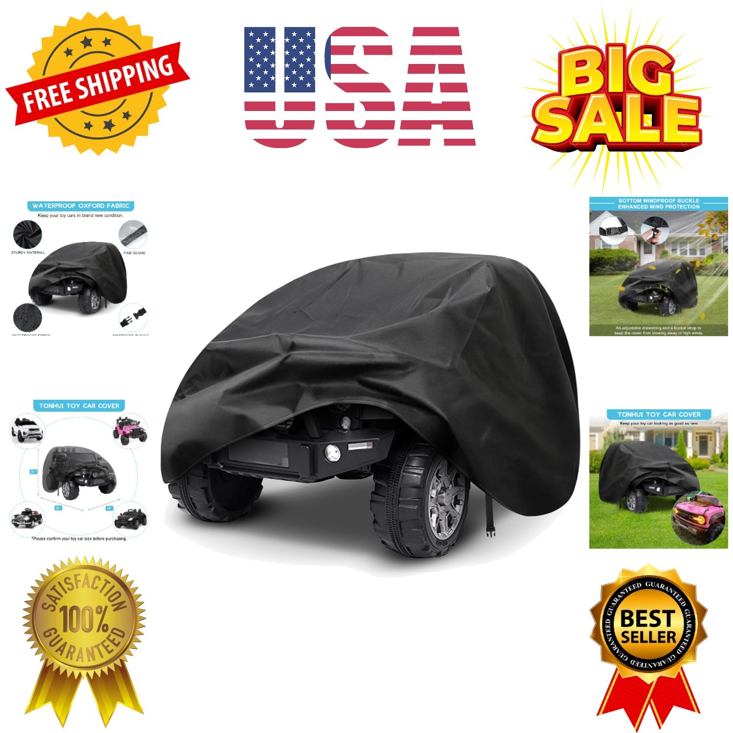 Kids Ride-On Toy Car Cover, Outdoor Wrapper Resistant Protection for Electric…