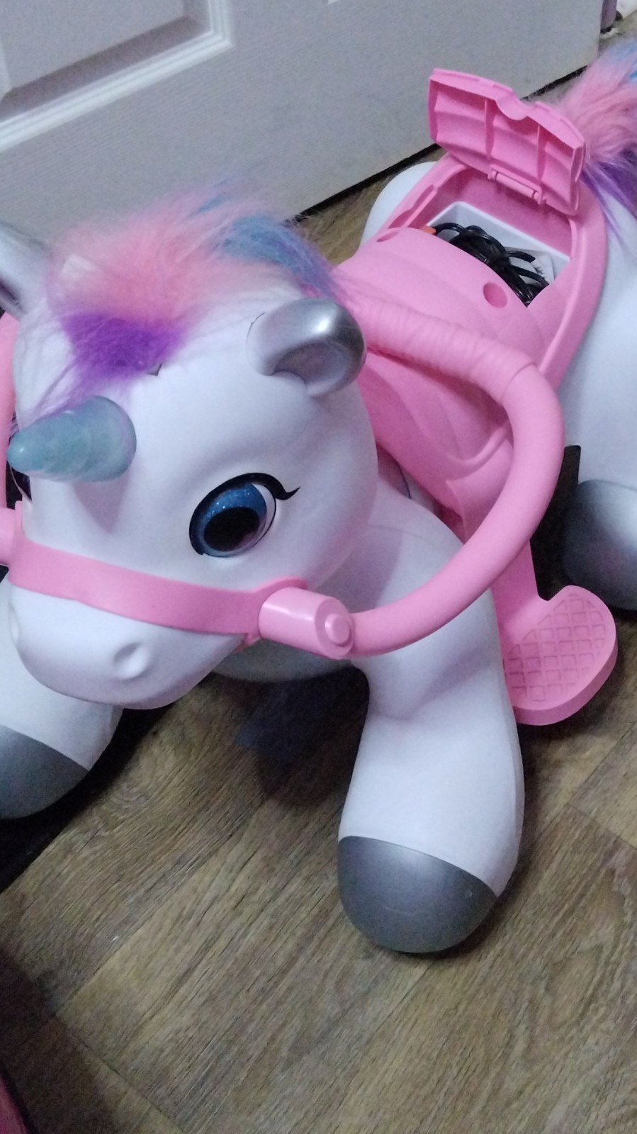 Pink and White Battery Operated Ride-On Unicorn Toy for 1-4 Years Animal Theme