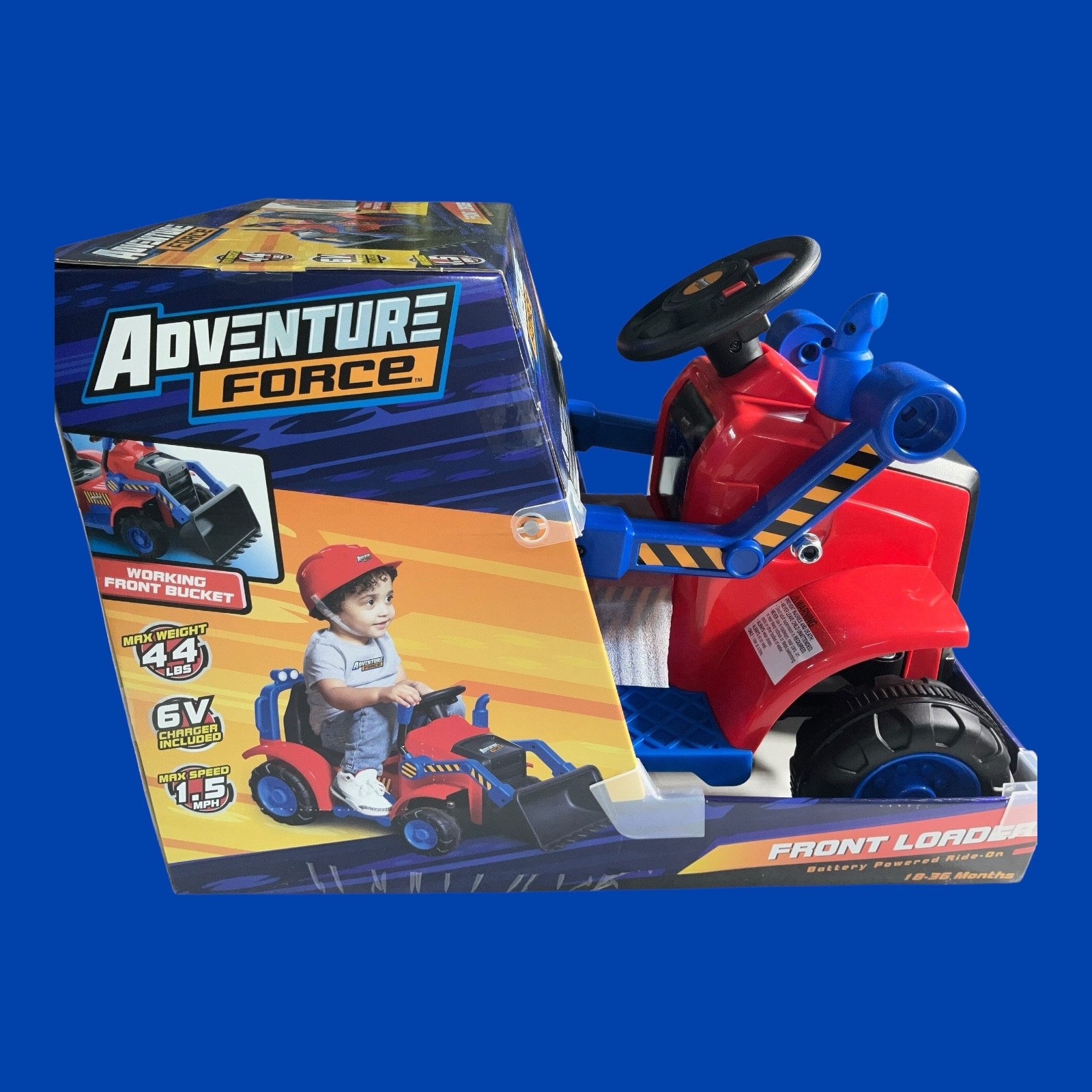 Adventure Force 6V Front Loader Ride On Truck w Hard Hat New