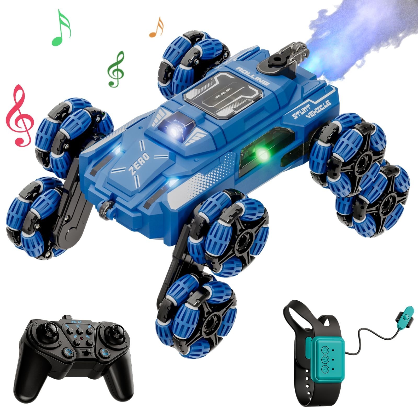 Cool 8 Wheel Gesture Control RC Stunt Car , Birthday Toys Gifts for 6 7 8-12 …