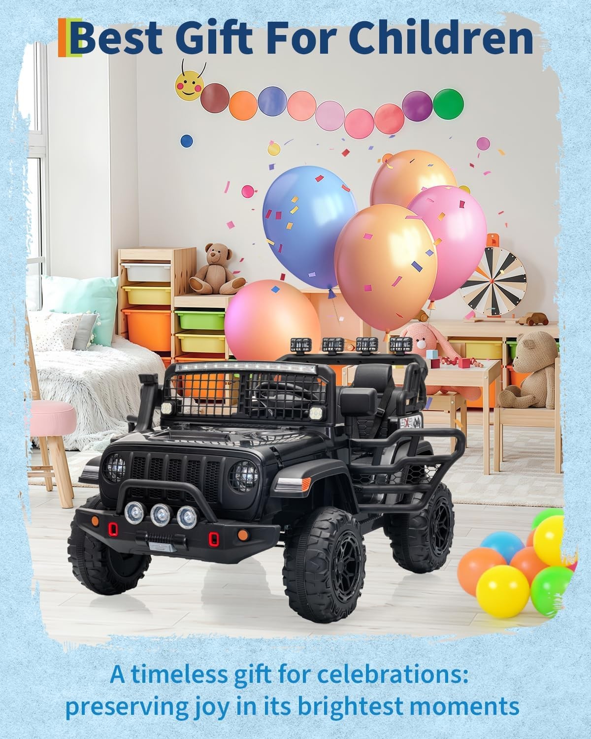 Kids 24V Ride on Toys,2-Seater Electric Ride on Car Truck,Gifts for Boys Girl