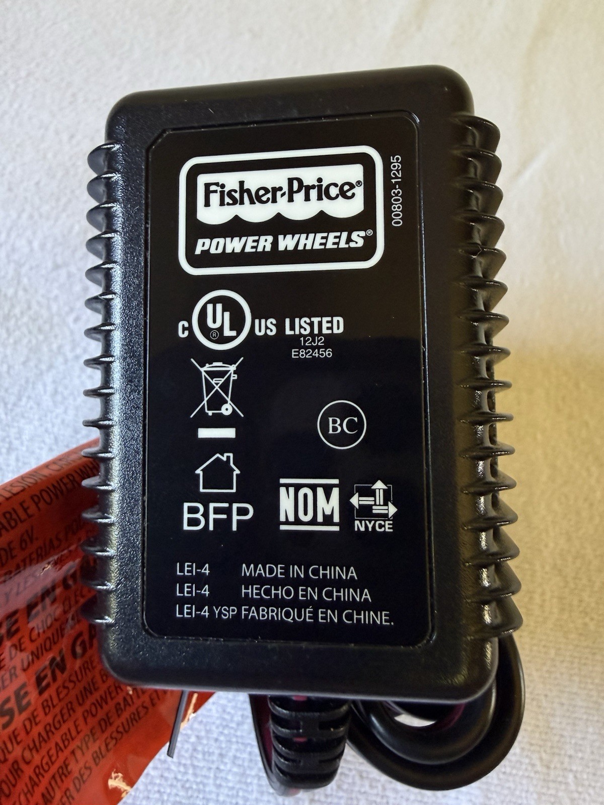 NEW OEM Power Wheels Fisher-Price 6V Blue Battery Charger P6829 00801-1483
