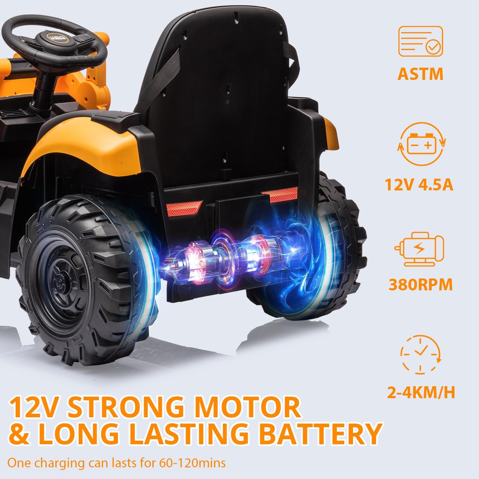 12V Kids Ride On Car&Remote Licensed JCB Ride On Excavator Electric Vehicle