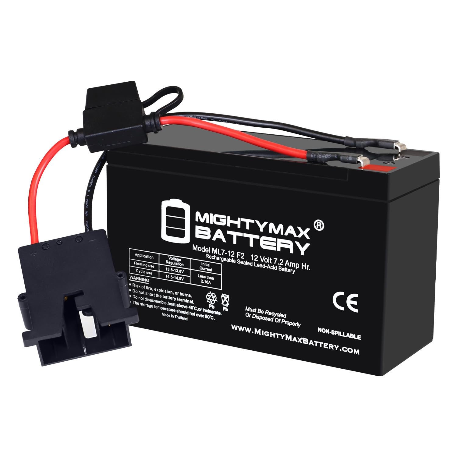 12V Power Wheels Ride On Toy Drop In Replacement Battery 7ah Mighty Max