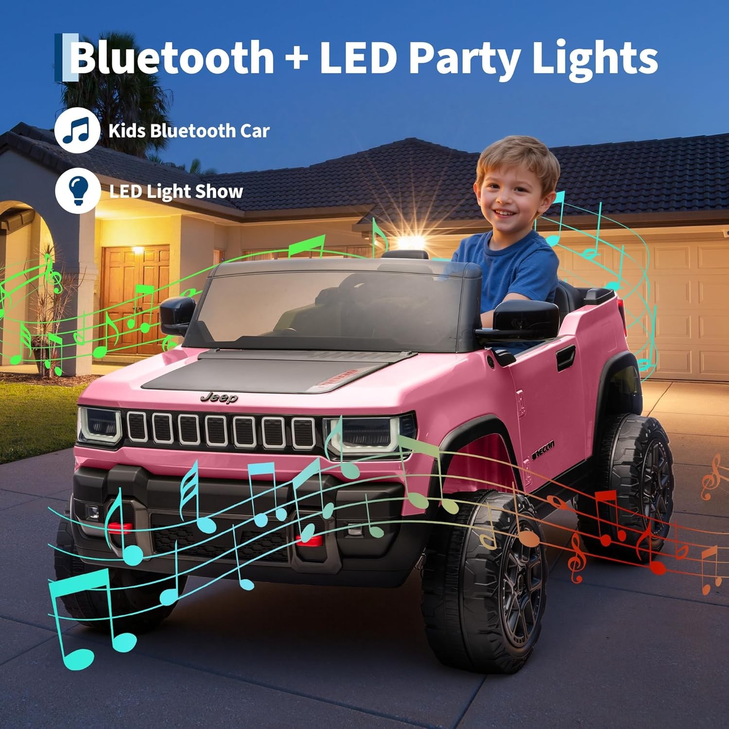 24V 2 Seater Kids Ride on Car Electric Truck Toys for Big Kids Ages 3-8